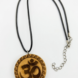 Collar Madera Símbolo Om Meditación Zen