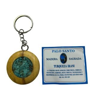Llavero Palo Santo Turqueza