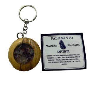 Llavero Palo Santo Amatista