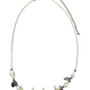 Collar Estrellas de Mar y Caracoles con Amatista