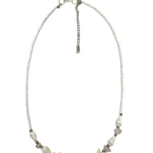 Collar Estrellas de Mar y Caracoles con Cuarzo Rosa