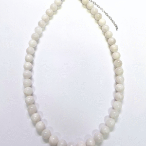 Collar Piedra Luna Cuentas 8 mm