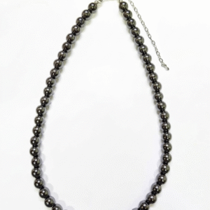 Collar Hematita Cuenta 8mm Ajustable