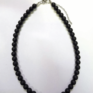 Collar Onix Mate Cuenta 8mm Ajustable