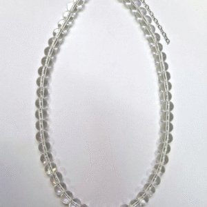 Collar Cuarzo Cristal Cuentas 8mm Ajustables