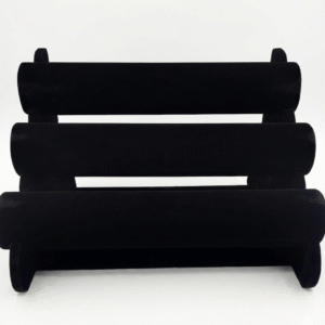 Exhibidor De Joyas 3 Niveles Terciopelo Negro