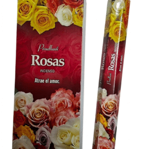Incienso Pradhani Rosas Caja Hexagonal 6 Unidades