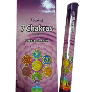 Incienso Pradhan Aroma 7 Chakras Caja Hexagonal 6 Unidades